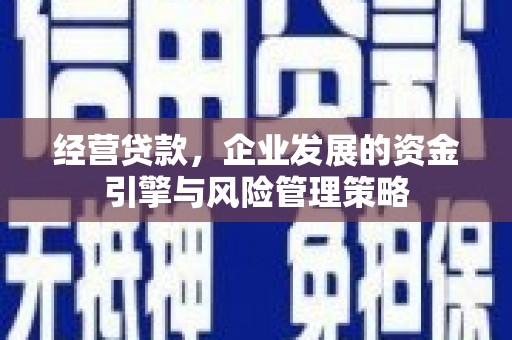 清涧经营贷款，企业发展的资金引擎与风险管理策略