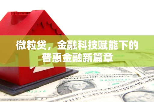 清涧微粒贷，金融科技赋能下的普惠金融新篇章