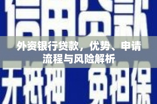 清涧外资银行贷款，优势、申请流程与风险解析