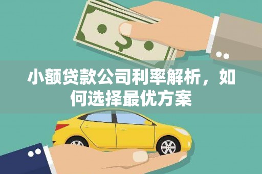 清涧小额贷款公司利率解析，如何选择最优方案