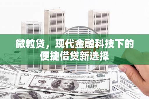 清涧微粒贷，现代金融科技下的便捷借贷新选择
