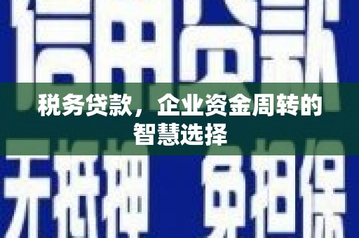 清涧税务贷款，企业资金周转的智慧选择