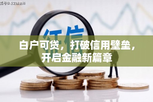 清涧白户可贷，打破信用壁垒，开启金融新篇章
