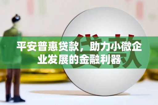 清涧平安普惠贷款，助力小微企业发展的金融利器