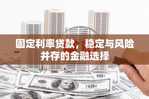 清涧固定利率贷款，稳定与风险并存的金融选择