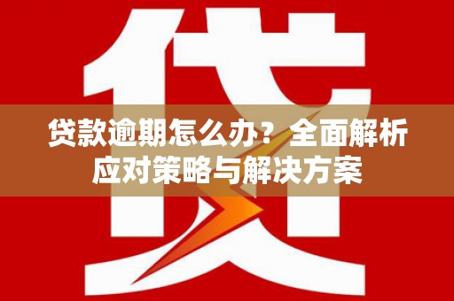清涧贷款逾期怎么办？全面解析应对策略与解决方案