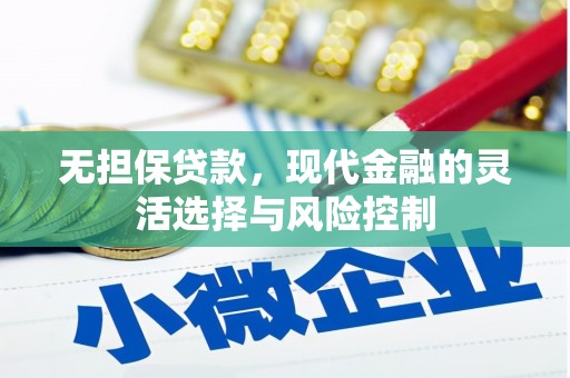 清涧无担保贷款，现代金融的灵活选择与风险控制