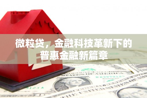 清涧微粒贷，金融科技革新下的普惠金融新篇章