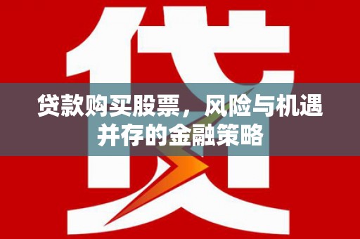 清涧贷款购买股票，风险与机遇并存的金融策略