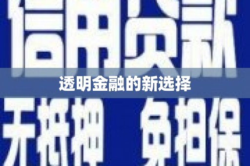 清涧透明金融的新选择